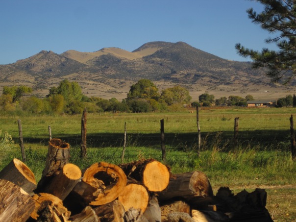 Looking North to the home ranch at the foothills of the La Garita mountains.