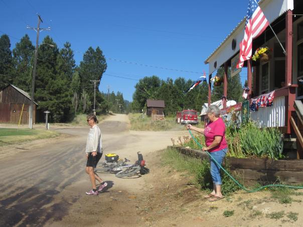 Shawna getting a hosing in Placerville.